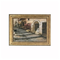 Bridgman Frederick Arthur Cezayir'de Bir Sokak Tablosu