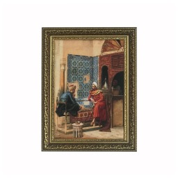 Ludwig Deutsch Tavla Oynayan İki Adam Tablosu