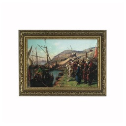 Fausto Zonaro Tekneler Haliç’e İndirilirken Tablosu