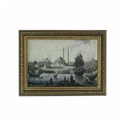 Jean Baptiste Hilair Yeni Cami ve İstanbul Limanı Tablosu