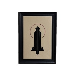 İpek Kadife Kufi Allah Lafzı Tablo