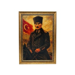 İpek Kadife Mustafa Kemal Atatürk Tablosu