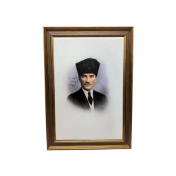 İpek Kadife Atatürk Renkli Portre