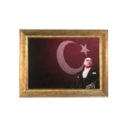 Cumhuriyet'in Kurucusu Ulu Önder Mustafa Kemal Atatürk Tablosu