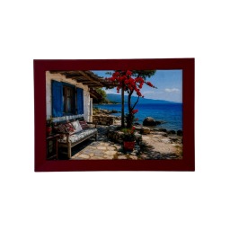 Huzur Ahşap Çerçeveli İpek Kadife Tablo