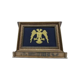 Ahşap Kutulu Nakış İşlemeli Selçuklu Kartalı Gold