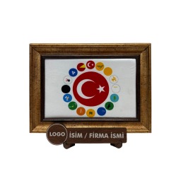 İpek Kadife Masaüstü 16 Büyük Türk Devleti