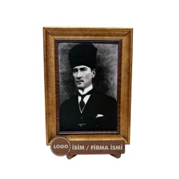 İpek Kadife Masaüstü Klasik Atatürk Portresi